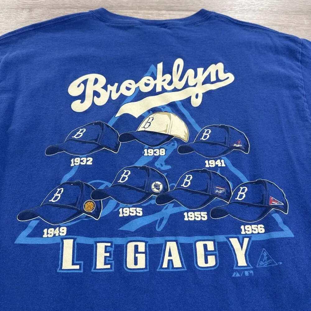 Brooklyn Dodgers Shirt Majestic Men's Blue Legacy National League Large